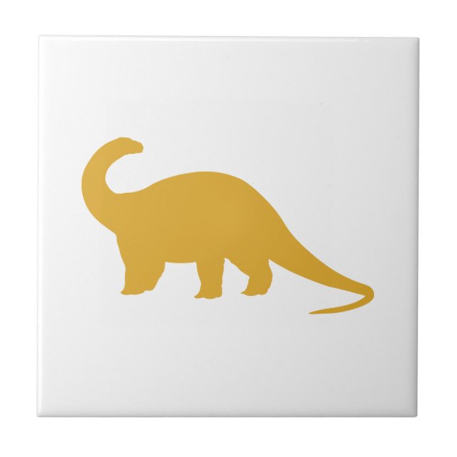 Azulejo De Cerâmica Dinossauro amarelo (Frente)