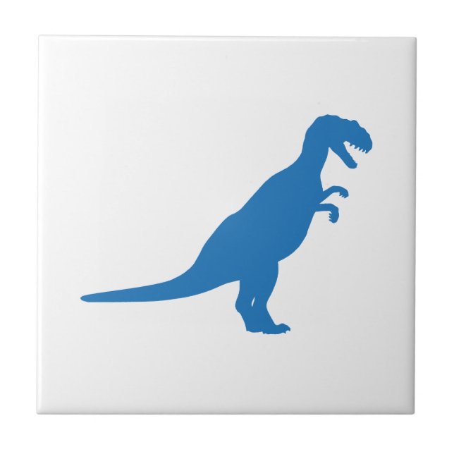 Azulejo De Cerâmica Dinossauro Azul (Frente)