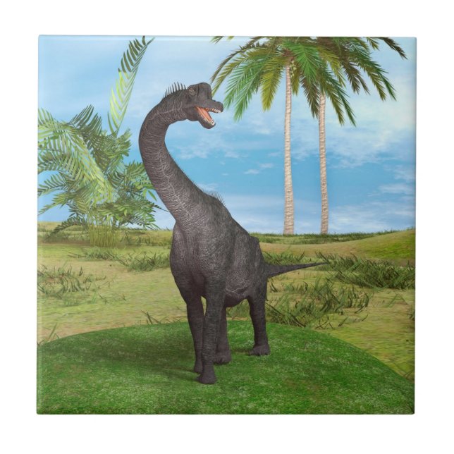 Azulejo De Cerâmica Dinossauro Brachiosaurus (Frente)