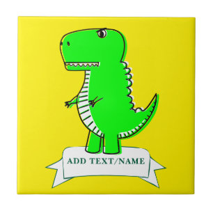 Azulejo De Cerâmica Dinossauro de Bebê Personalizado