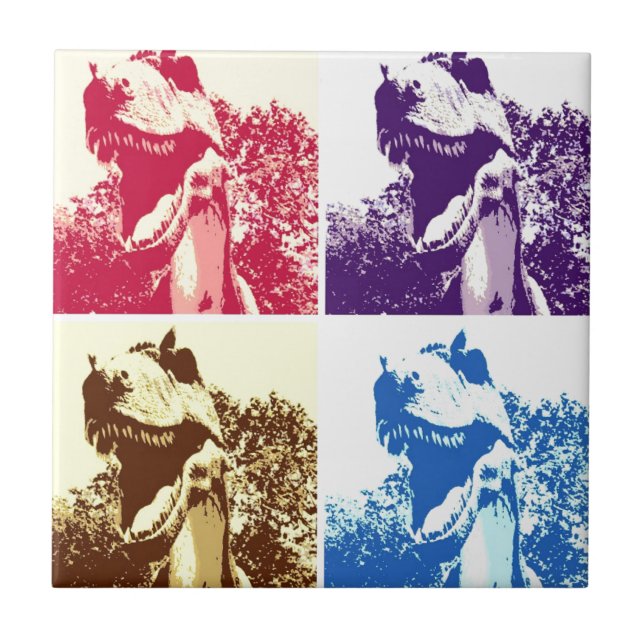 Azulejo De Cerâmica Dinossauro T-Rex (Frente)