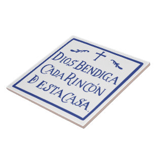 Azulejo De Cerâmica Dios bendiga cada rincon