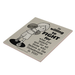 Azulejo De Cerâmica Disposto a Lutar