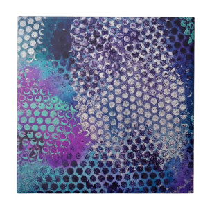 Azulejo De Cerâmica Diversão de Abstrato pontilhado