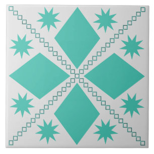 Azulejo De Cerâmica Diversão de Aqua Diamond Antecedentes das Cinzas