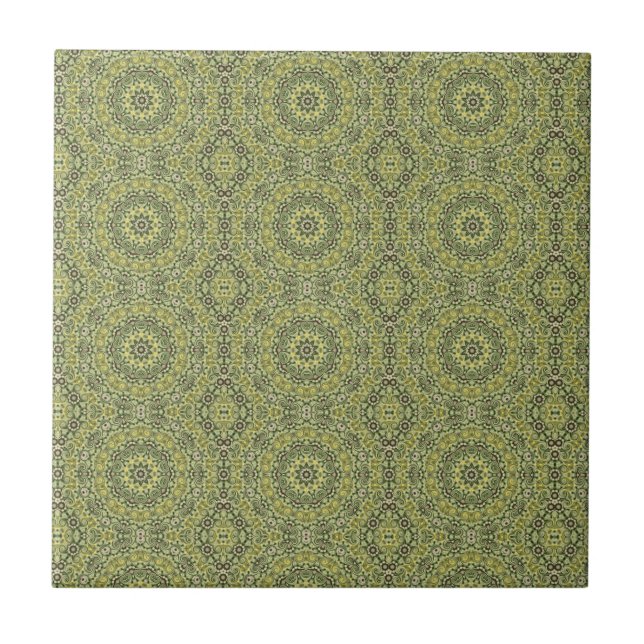 Azulejo De Cerâmica Divertido com o Verde limão (Frente)