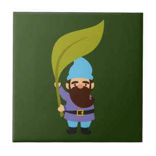 Azulejo De Cerâmica Divertimento dos gnomos do jardim