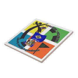 AZULEJO DE CERÂMICA  DIVISA DELAWARE GEOCACHER DO ESTADO