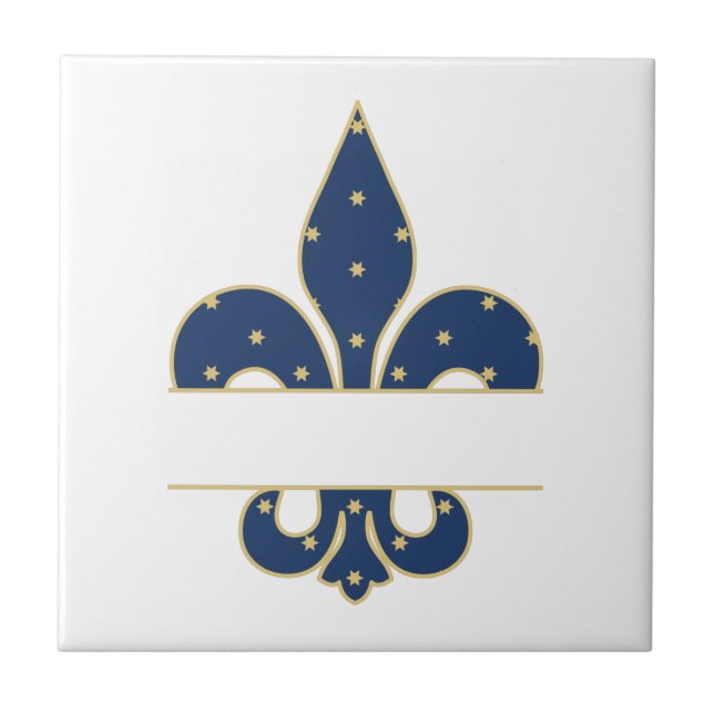Azulejo De Cerâmica Divisão Fleur-de-lis (Frente)
