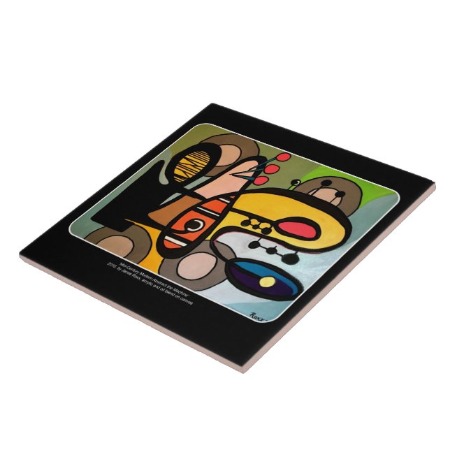 Azulejo De Cerâmica Do "abstrato moderno meio século a máquina" que (Lateral)