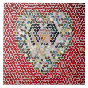 Azulejo de cerâmica do coração de Azulejo mosaico