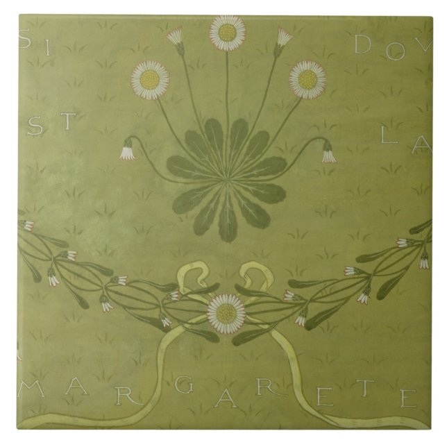 Azulejo De Cerâmica Do "design do papel de parede de Margarete La", (Frente)