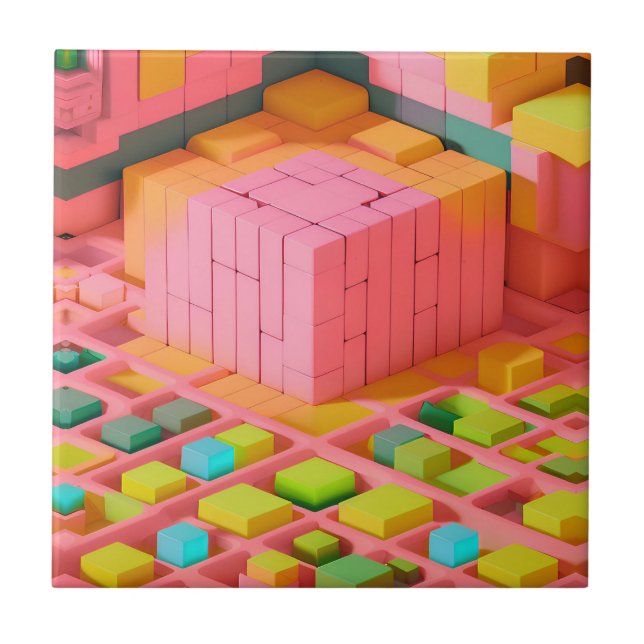 Azulejo De Cerâmica Doce de cor clara (Frente)