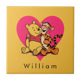 Azulejo De Cerâmica Doce Winnie the Pooh & Tigger