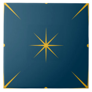 Azulejo De Cerâmica Doces Sonhos Dourados Stars