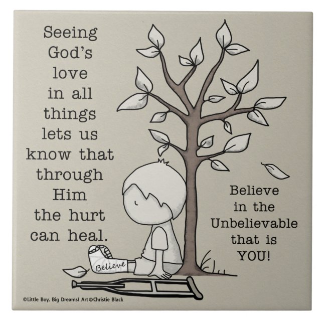 Azulejo De Cerâmica Doenças podem curar (Frente)