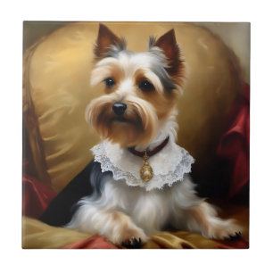 Azulejo De Cerâmica Dog Yorkshire Terrier Beauty
