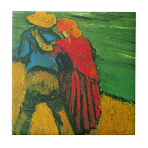 Azulejo De Cerâmica Dois Amantes por Vincent van Gogh