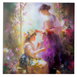 Azulejo De Cerâmica Dois Amigos