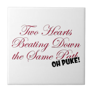 Azulejo De Cerâmica Dois Corações