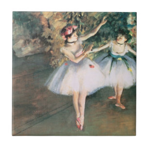 Azulejo De Cerâmica Dois Dançarinos em um Palco de Edgar Degas, Arte A