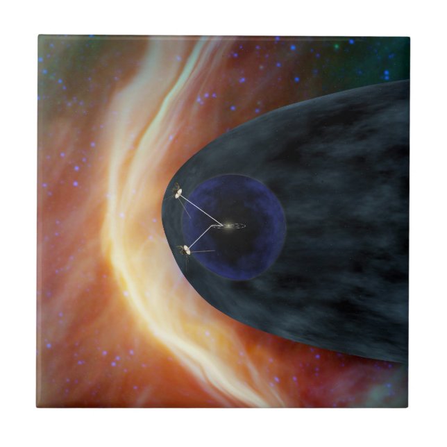 Azulejo De Cerâmica Dois Espaçadores Voyager Explorando Espaço Turbule (Frente)