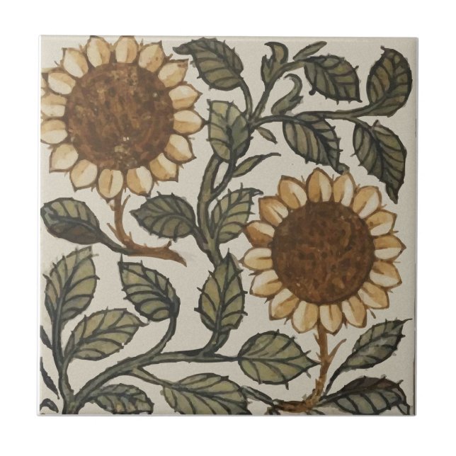 Azulejo De Cerâmica Dois girassóis (Frente)
