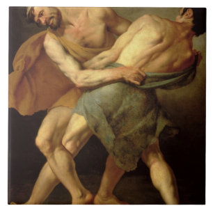 Azulejo De Cerâmica Dois lutadores