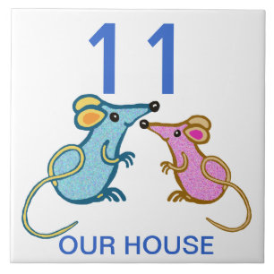 Azulejo De Cerâmica dois ratos bonitinhos com humor