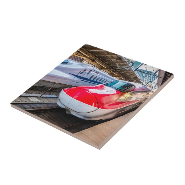 Azulejo De Cerâmica Dois Shinkansen na Estação de Tóquio (Lateral)