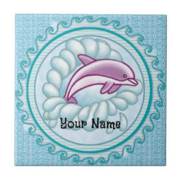 Azulejo De Cerâmica Dolphin Splash