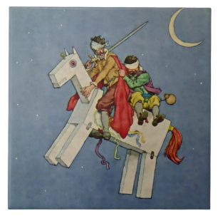 Azulejo De Cerâmica “Dom Quixote” por W Heath Robinson