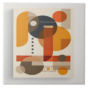 Azulejo De Cerâmica Domínio Geométrico do Século de médio n.o 7