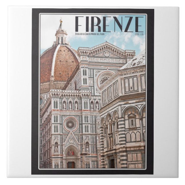 Azulejo De Cerâmica Domo de Firenze (Frente)