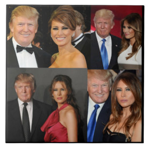 AZULEJO DE CERÂMICA  DONALD & MELANIA TRUMP