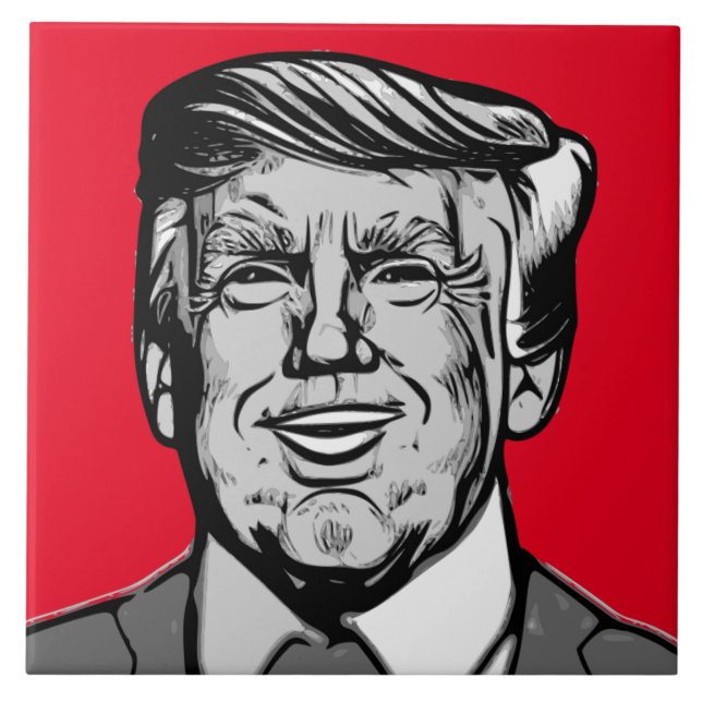 AZULEJO DE CERÂMICA  DONALD TRUMP (Frente)