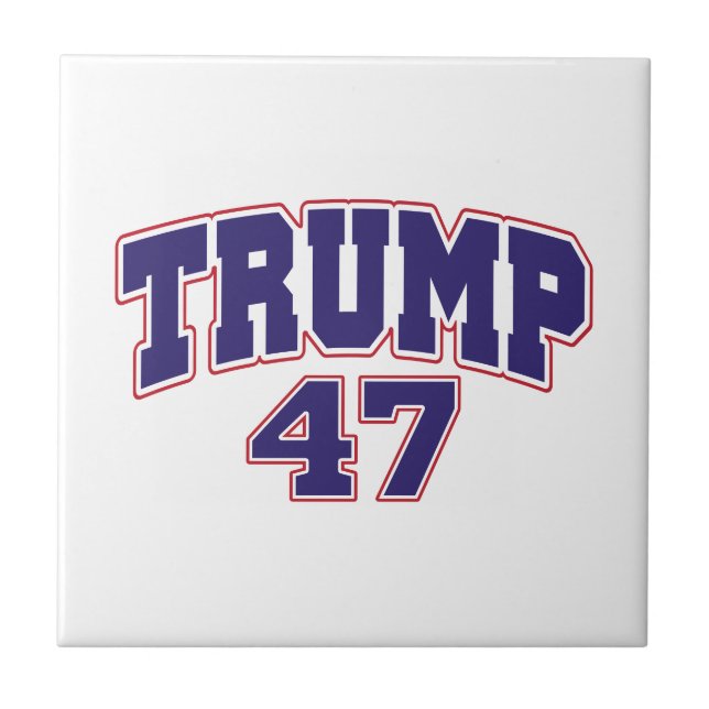 Azulejo De Cerâmica Donald Trump 47 (Frente)