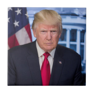 Azulejo De Cerâmica Donald Trump Retrato Presidencial Oficial