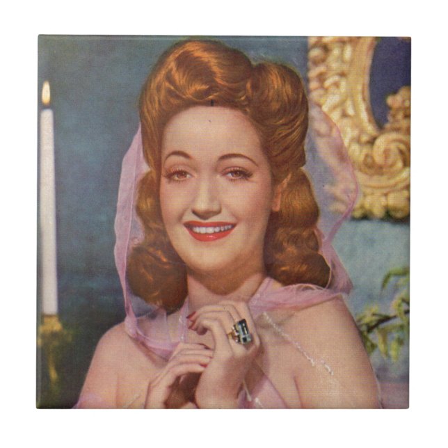 Azulejo De Cerâmica Dorothy Lamour, estrela dos anos 40 dos quadros "R (Frente)