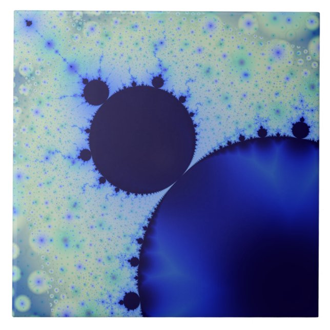 Azulejo de cerâmica Dotty Mandelbrot (Frente)