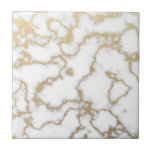 Azulejo De Cerâmica Dourada Marble Sparkly Glitter Moderno Simples<br><div class="desc">Dourada Marble Sparkly Glitter Moderno Simples</div>