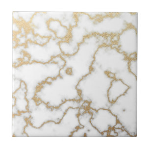 Azulejo De Cerâmica Dourada Marble Sparkly Glitter Moderno Simples