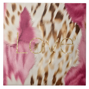 Azulejo De Cerâmica Dourada rosa Branca Sudoeste Glitter Love