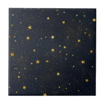 Douradas estrelas no céu noturno