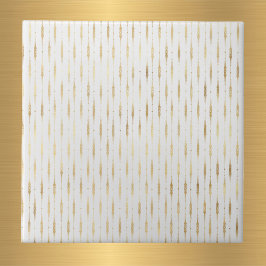 Azulejo De Cerâmica Douradas faixas de brilho branco