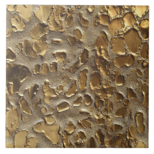 Azulejo De Cerâmica Douradas Manchas Metálicas Leopardo
