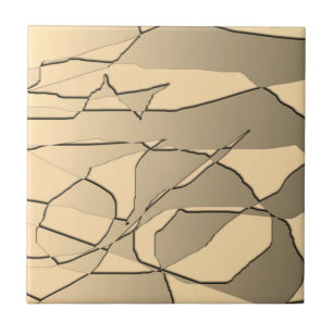Azulejo De Cerâmica Dourado
