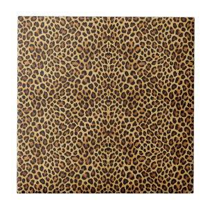 Azulejo De Cerâmica Dourado Faux Leopard Skin Pattern Impressão