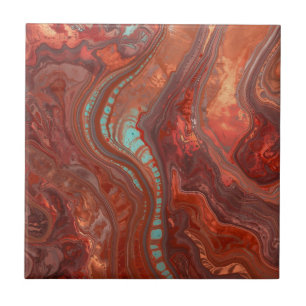 Azulejo De Cerâmica Dourado metálico de cobre elegante rico 