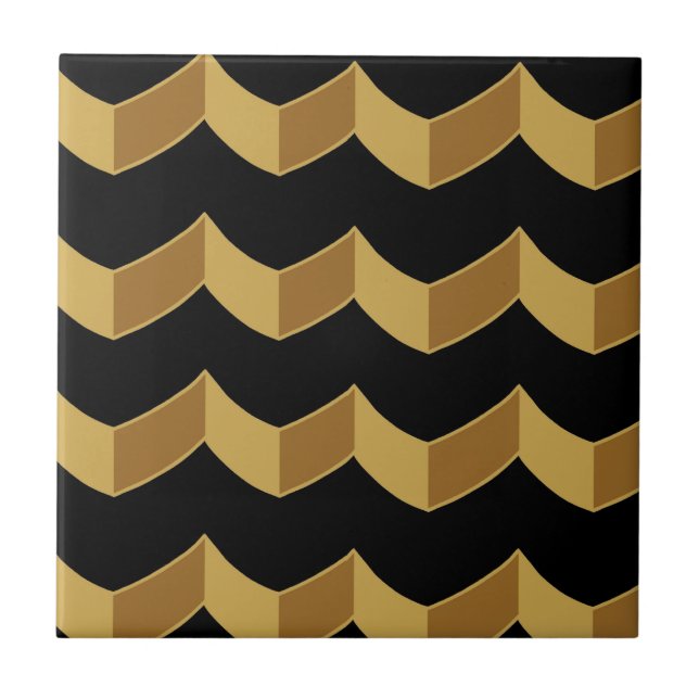Azulejo De Cerâmica Dourado negro (Frente)